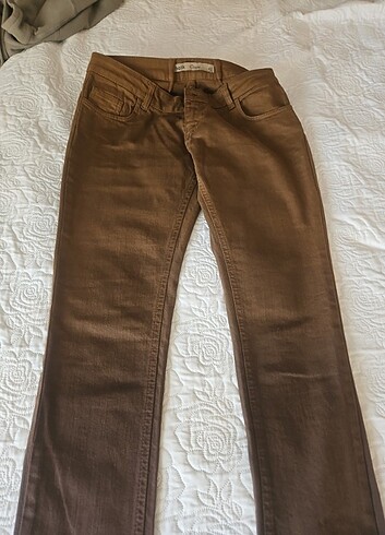 l Beden kahverengi Renk Batik denim pantolon