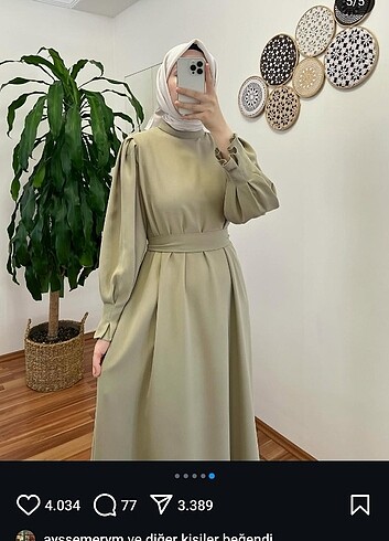 36 Beden yeşil Renk Füruz design asude elbise 