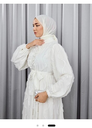 Diğer Beyaz şifon elbise - Nikah elbisesi