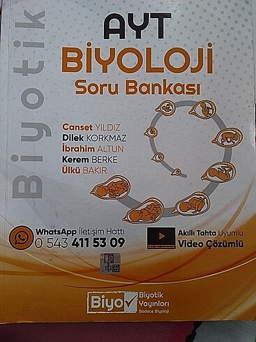 Ayt Biyoloji BİYOTİK yayınları.