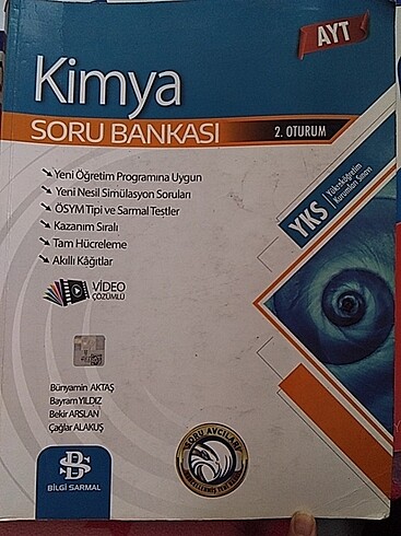 Ayt kimya bilgi sarmal yayınları.