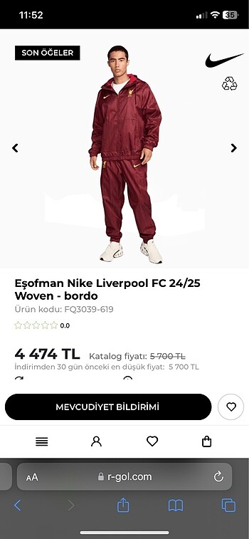 Nike Nike Takım Liverpool