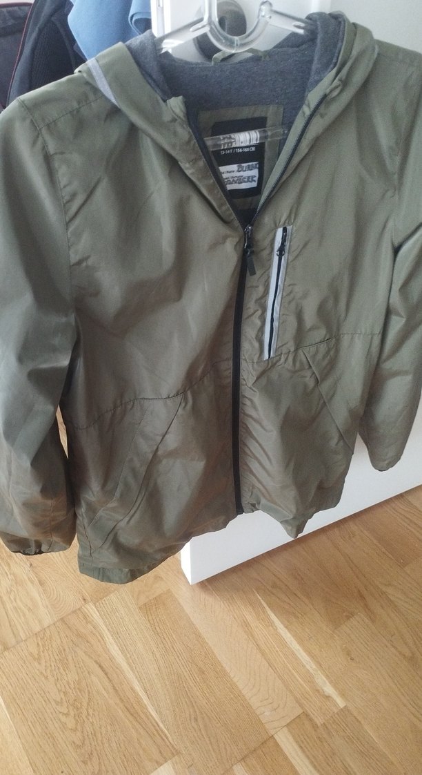 Yeşili Erkek Midi Yağmurluk Fermuarlı - Görsel 2