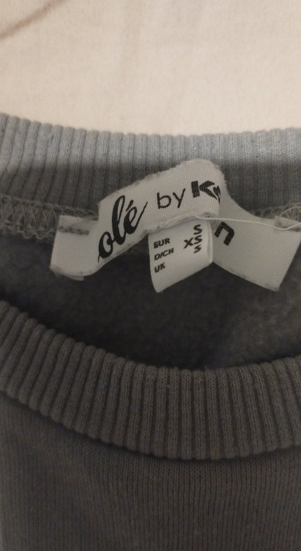 Gri Baskılı Sweatshirt Geniş Model - Görsel 2