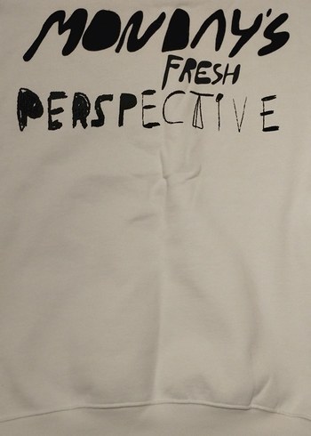 Beyaz Pamuklu Baskılı Erkek Sweatshirt - Görsel 4