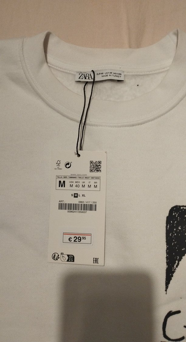 Beyaz Pamuklu Baskılı Erkek Sweatshirt - Görsel 2