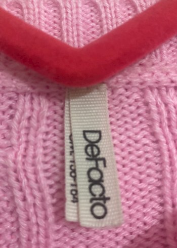 Pembe Örgü Kadın Triko Kazak - Görsel 2