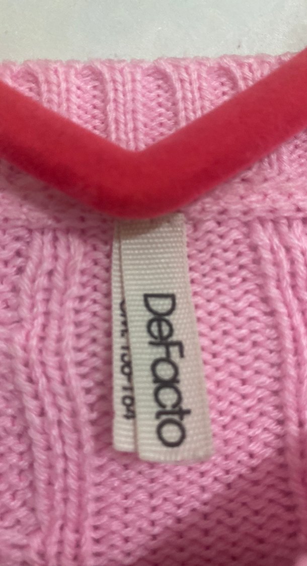 Pembe Örgü Kadın Triko Kazak - Görsel 2