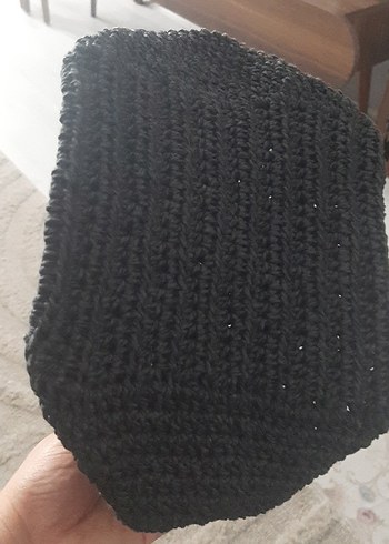 Beden siyah Renk Siyah el Örgü Kadın Clutch Çanta