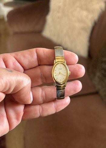 Altın Renk Vintage Kadın Saati timex marka