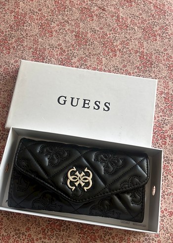 Guess Siyah Deri Tokalı Kadın Cüzdan