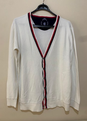 Erkek Beyaz Düğmeli Uzun Kollu Hırka - Görsel 3