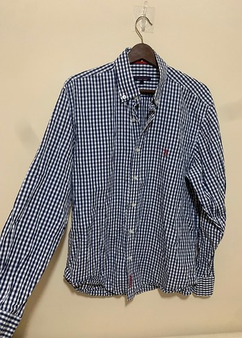 Erkek Düğmeli Uzun Kollu Gri Pamuk Gömlek - Görsel 6