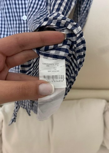 Erkek Düğmeli Uzun Kollu Gri Pamuk Gömlek - Görsel 3