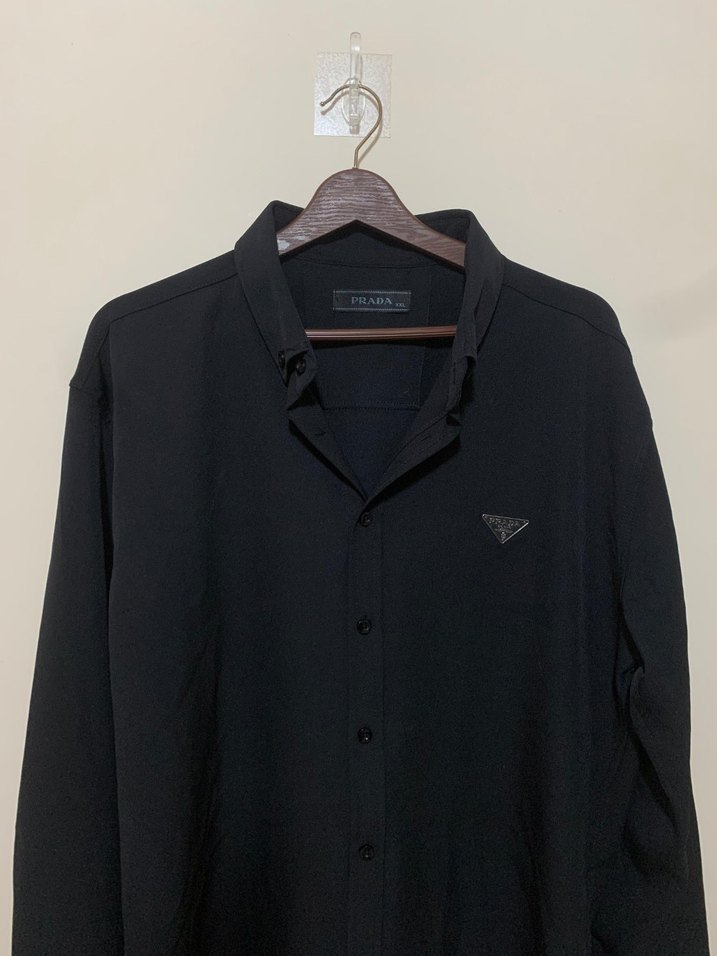 Siyah Uzun Kollu Erkek Gömlek - Görsel 4