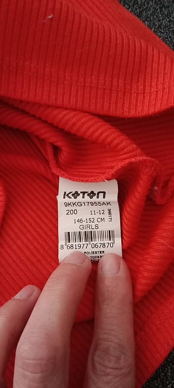 11-12 Yaş Beden Koton kız çocuk bluz