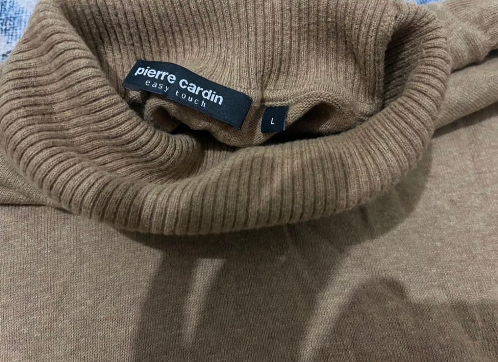 Kahverengi erkek Boğazlı Uzun Kollu Triko - Görsel 4