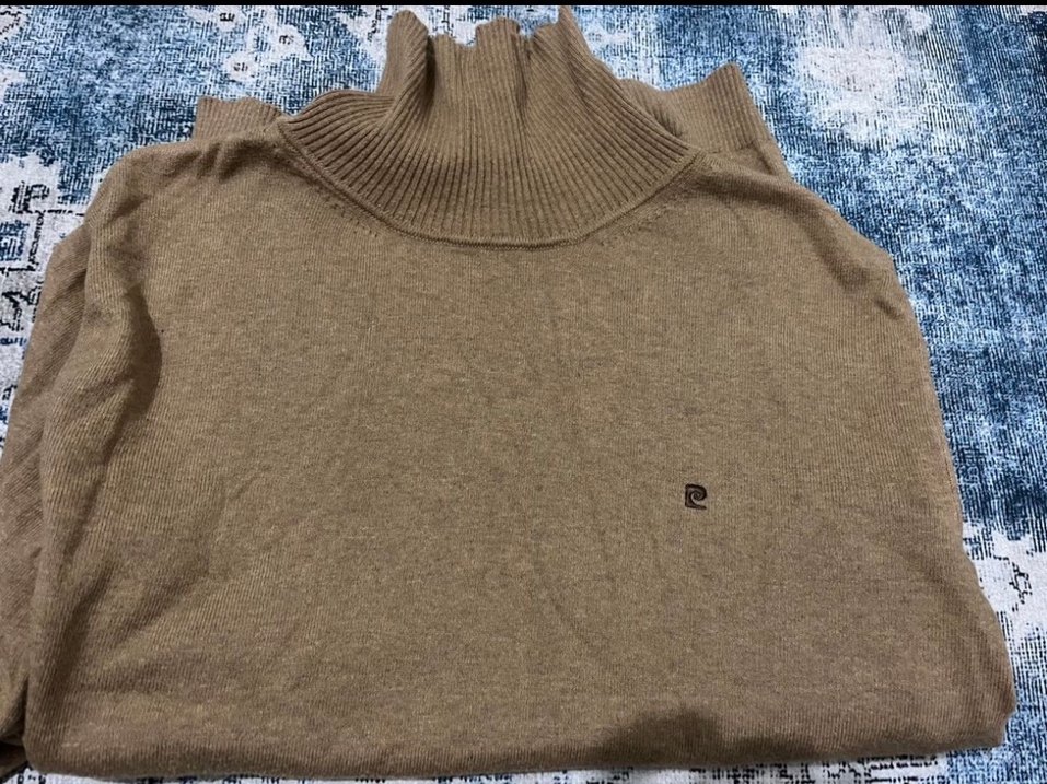 Kahverengi erkek Boğazlı Uzun Kollu Triko - Görsel 3