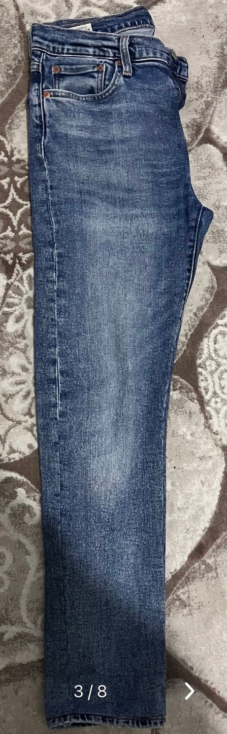 Gri Mavi Rahat Kesim Erkek Kot Pantolon - Görsel 3