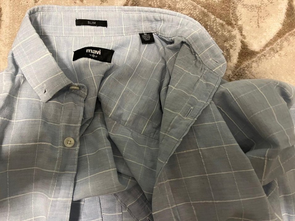 Mavi Erkek Gömlek Uzun Kollu - Görsel 2