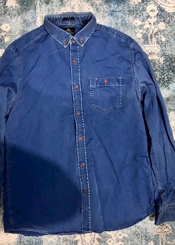 Lacivert Denim Erkek Gömlek - Görsel 2