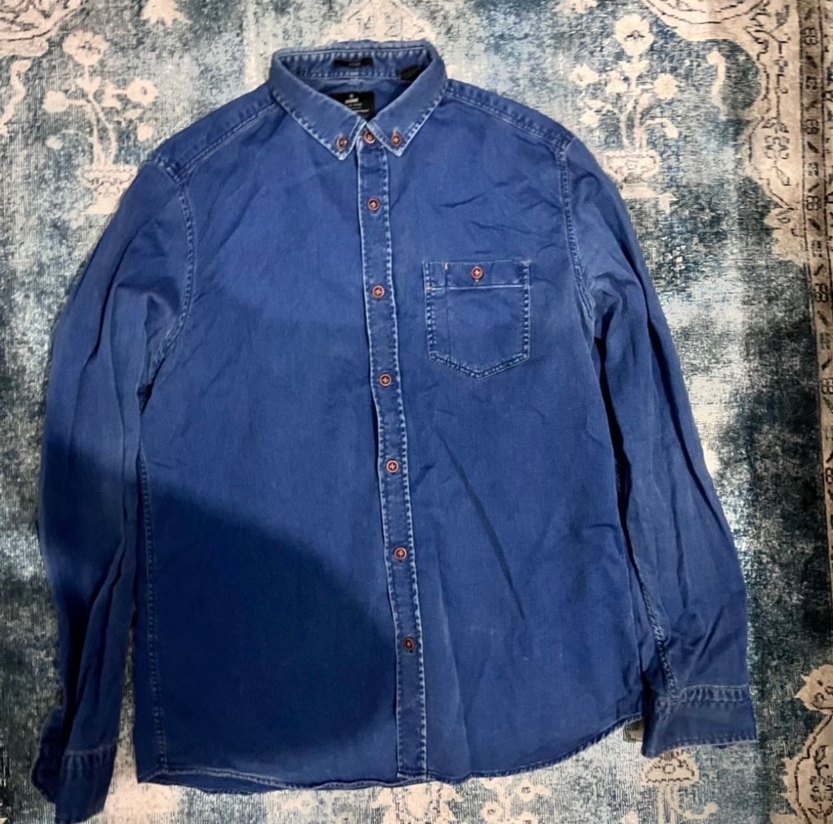 Lacivert Denim Erkek Gömlek - Görsel 2