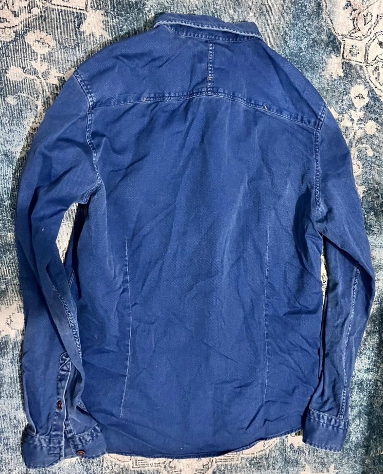 Lacivert Denim Erkek Gömlek - Görsel 3