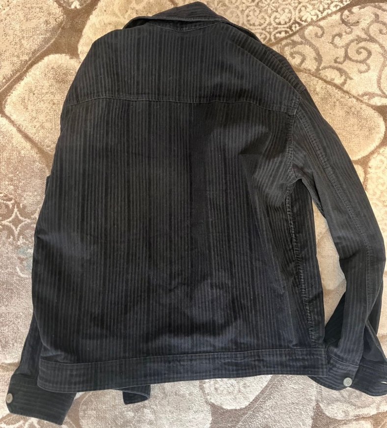 Düğmeli Siyah Erkek Kot Gömlek - Görsel 2