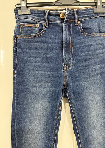 Lacivert Kadın Denim Normal Kesim Pantolon - Görsel 4
