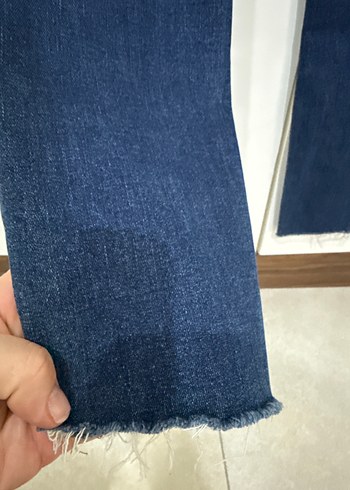 Lacivert Kadın Denim Normal Kesim Pantolon - Görsel 3