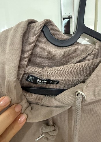 Vizon Kapüşonlu Kadın Sweatshirt - Görsel 4