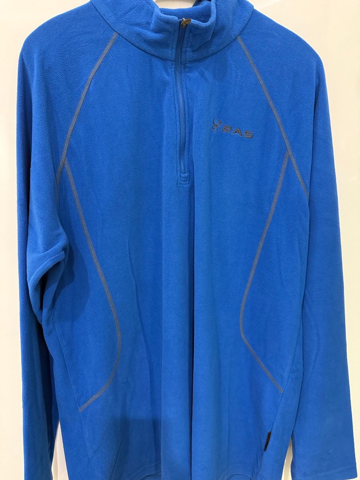 Erkek Mavi Yarım Fermuarlı Polar Sweatshirt - Görsel 5