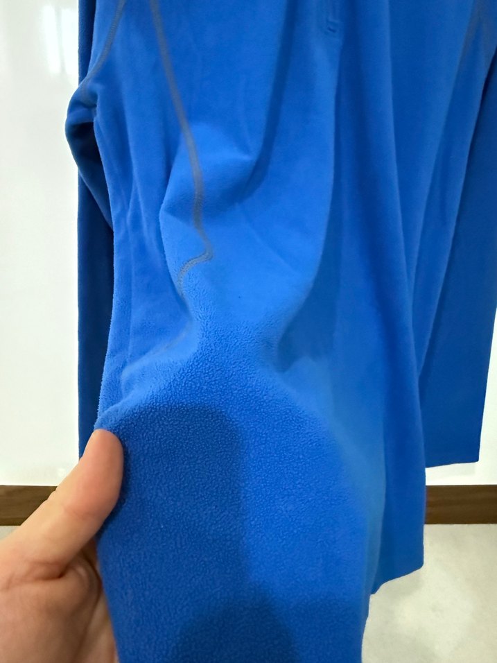 Erkek Mavi Yarım Fermuarlı Polar Sweatshirt - Görsel 4