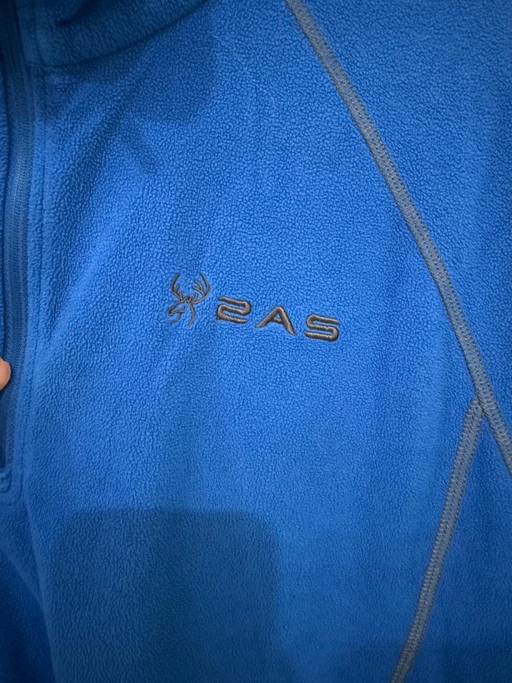 Erkek Mavi Yarım Fermuarlı Polar Sweatshirt - Görsel 2