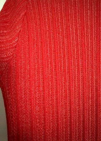 Kırmızı Uzun Triko Elbise - Görsel 6