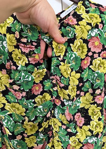 Çiçek Desenli Uzun Kollu Kadın Elbise - Görsel 7