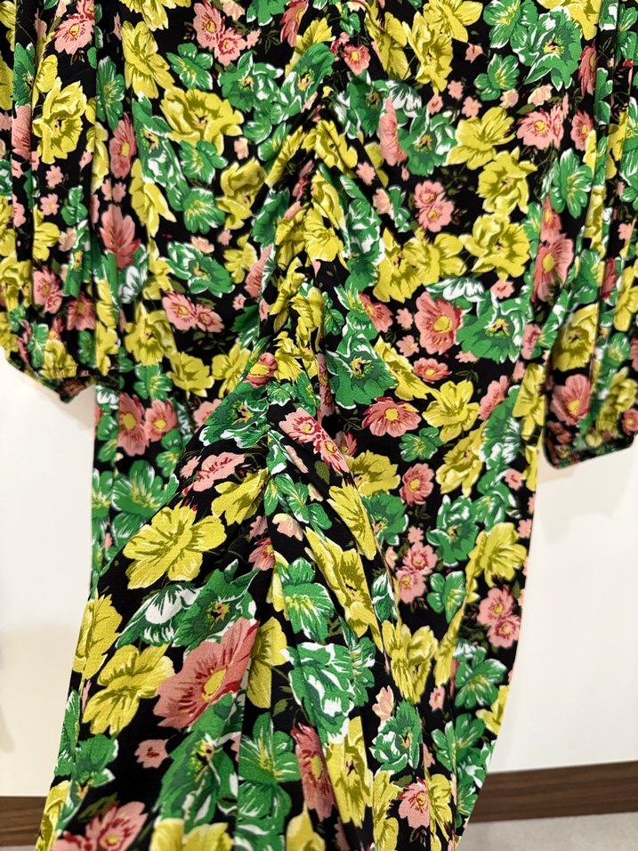 Çiçek Desenli Uzun Kollu Kadın Elbise - Görsel 2