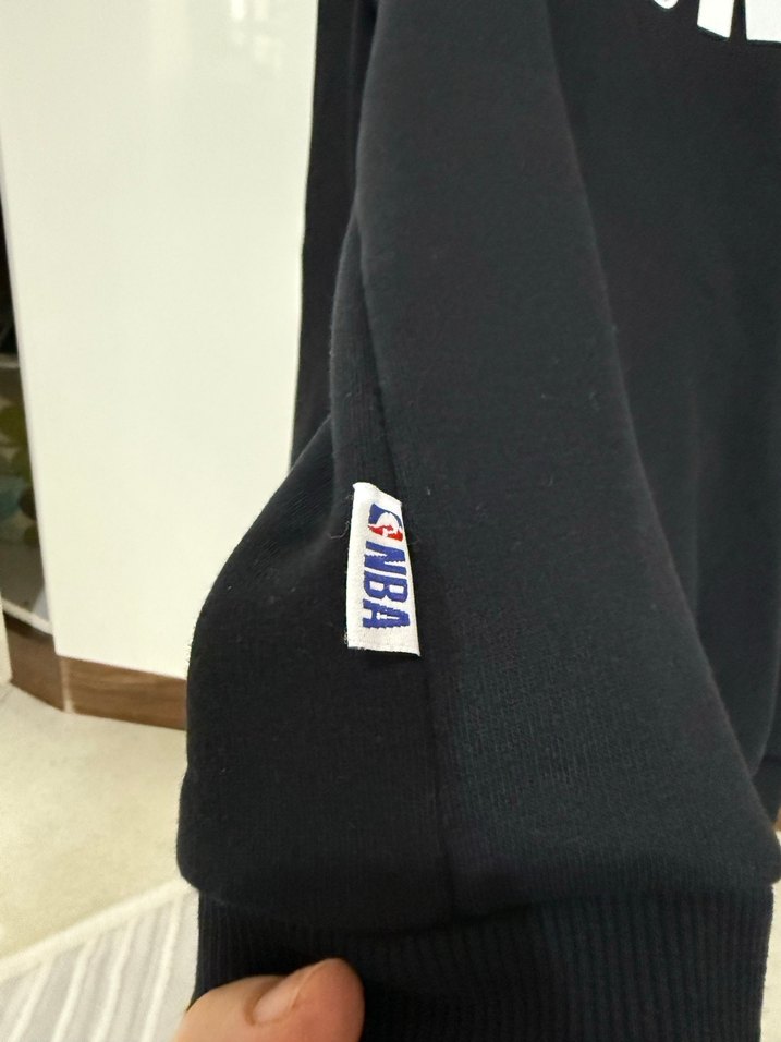 Siyah NBA Baskılı Kapüşonlu Sweatshirt - Görsel 3