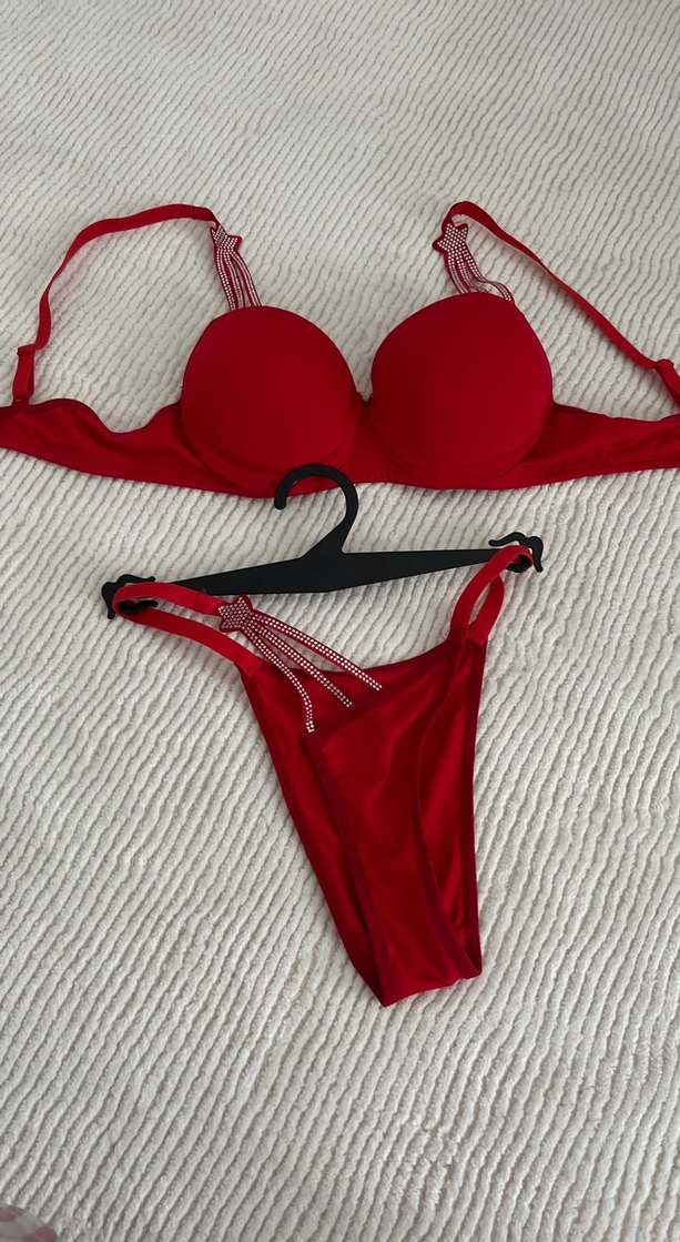 Kırmızı Midi Spor Sütyen ve Külot Takımı - Görsel 2