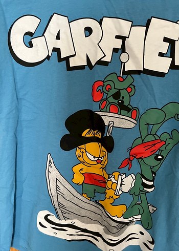Defacto Garfield Baskılı Mavi tşort