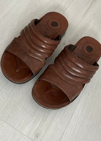 Kahverengi Tokalı Erkek Terlik - Görsel 2