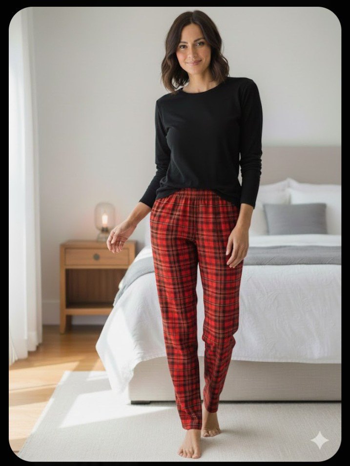 kareli pijama altı - Görsel 2