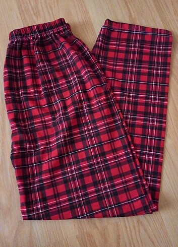 Kırmızı kareli pijama altı 