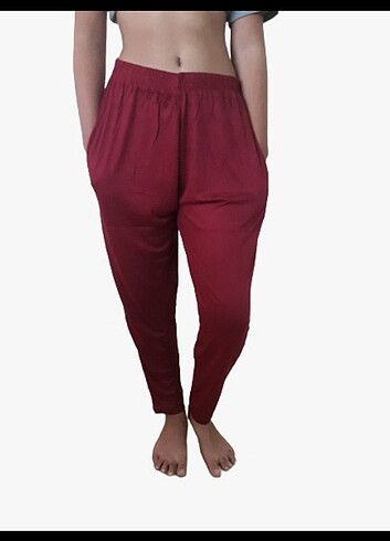 Bordo şalvar model pijama altı 