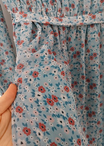 Uzun Bohem Çiçek Desenli Elbise - Görsel 4