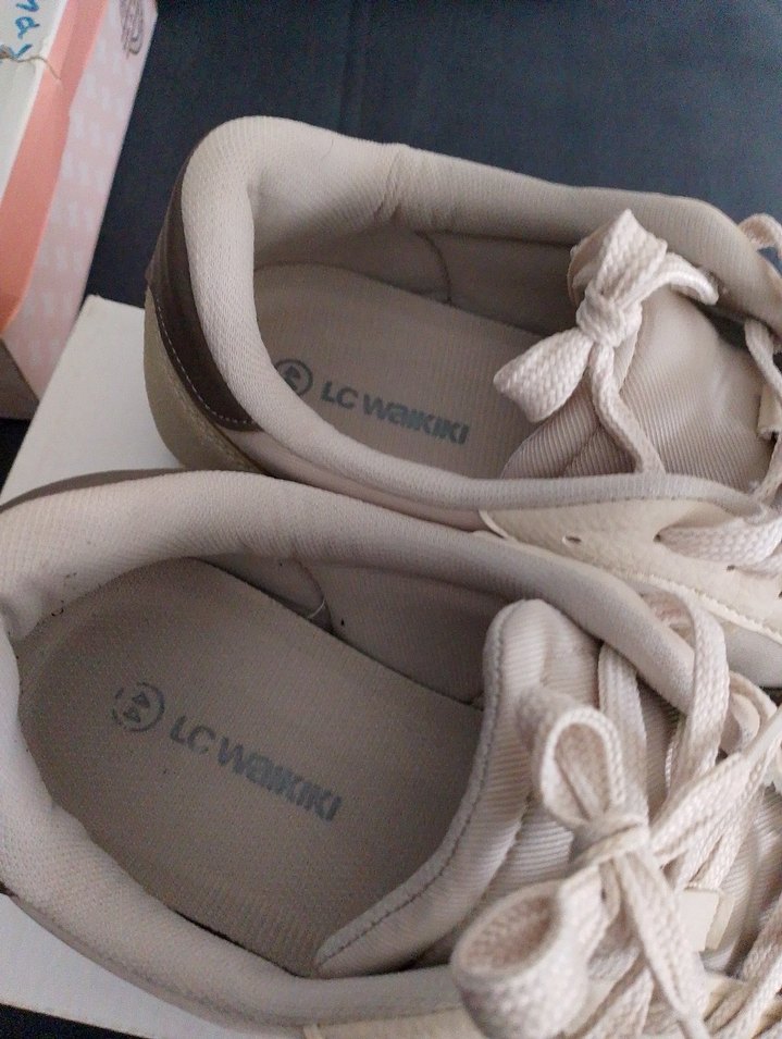 Bej Bağcıklı erkek Spor Ayakkabı - Görsel 4