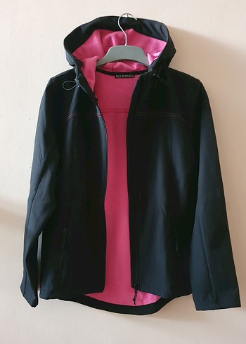 l Beden siyah Renk SOFTSHELL KAPÜŞONLU MONT