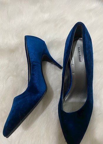 38 Beden mavi Renk Mavi Süet Stiletto Topuklu Kadın Ayakkabı