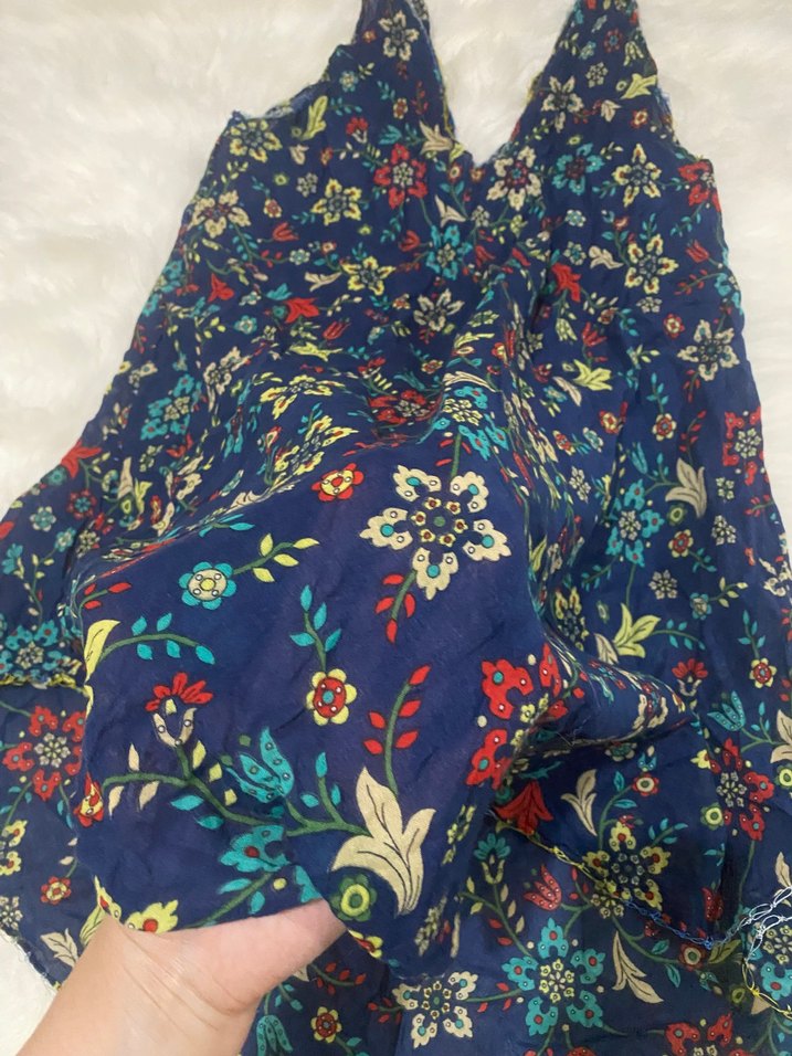 Çiçek Desenli V Yakalı Bohem pareo - Görsel 2