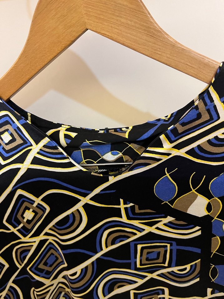 Pamuk saten kısa kollu şık elbise  - Görsel 2